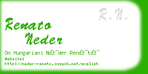 renato neder business card